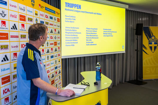 Head coach Peter Gerhardsson of the Swedish women's