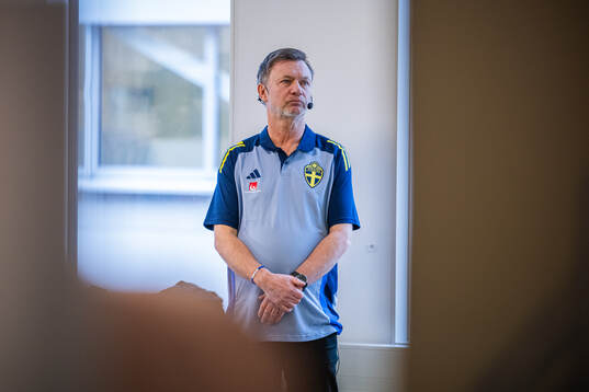 Head coach Peter Gerhardsson of the Swedish women's