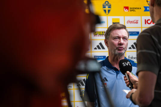 Head coach Peter Gerhardsson of the Swedish women's