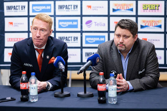 Växjös tränare Jörgen Jönsson och Modos tränare