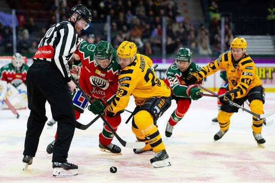 Frölundas David Edstrom tekar mot Skellefteås Jonathan