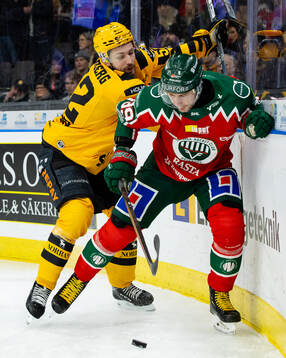 Skellefteås Arvid Lundberg och Frölundas Mikael Ruohomaa