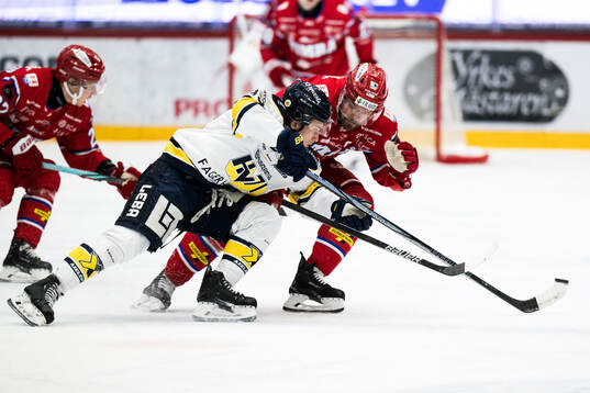 HV71s Jamiro Reber och Timrås Anton Lander