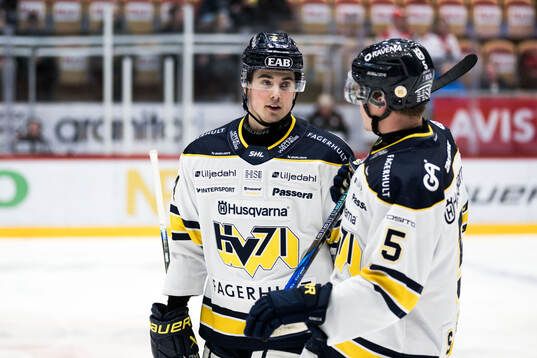 HV71s Hugo Fransson och Victor Sjöholm