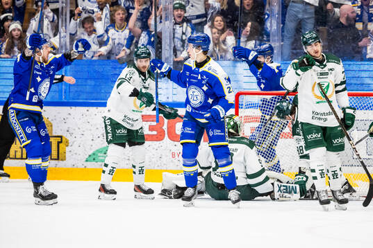 Leksands Lukas Vejdemo jublar