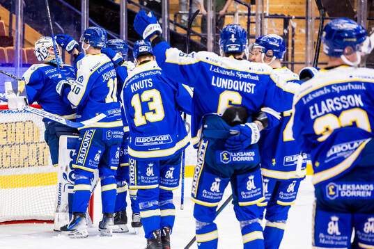 Leksands spelarna jublar
