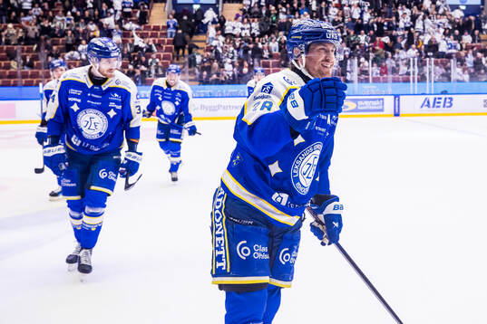 Leksands Justin Glenn Kloos jubel
