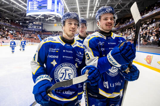 Leksands Arvid Eljas och Fred Nilsson jublar