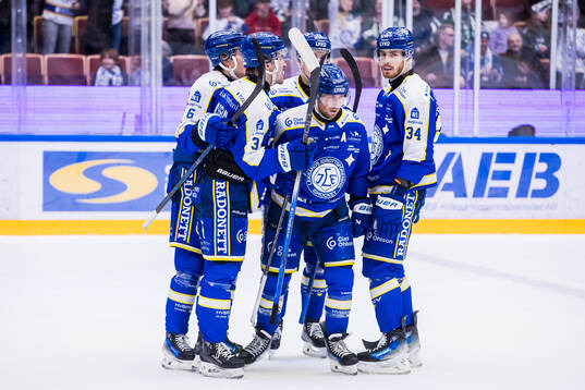 Leksands Justin Glenn Kloos jublar