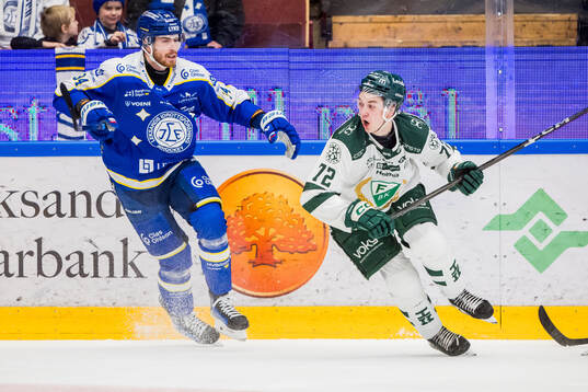 Leksands Arvid Eljas och Färjestads Stian Solberg