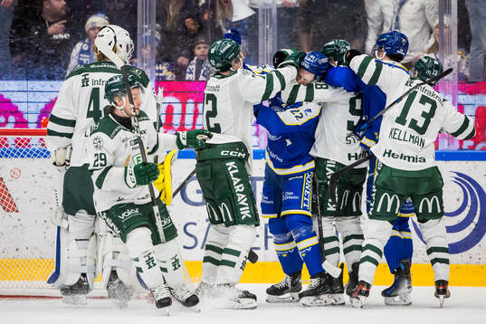 Färjestads Stian Solberg och Leksands Lukas Vejdemo