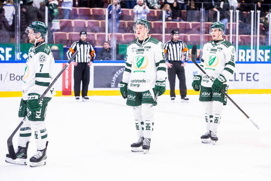 Färjestads Axel Bergkvist och Noel Fransén och Alexander