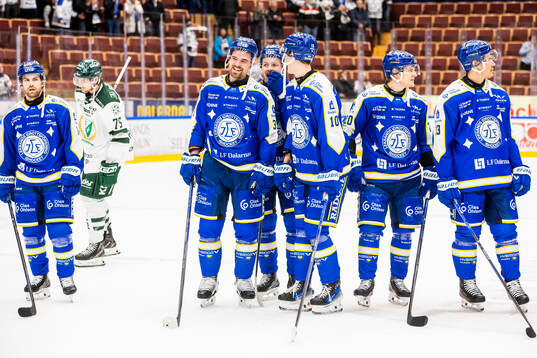 Leksands spelarna jublar