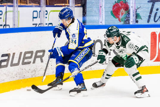 Leksands Arvid Eljas och Färjestads Joel Kellman
