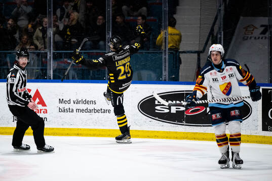 AIKs Daniel Ljungman jublar och Djurgårdens Tyler Kelleher