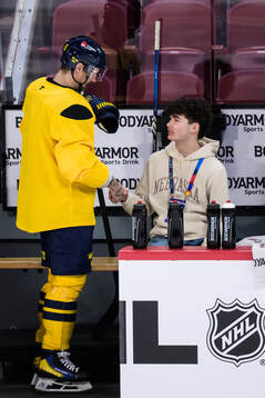 Erik Karlsson of Sweden at a practice session