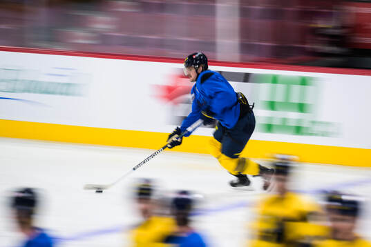 William Nylander of Sweden at a practice session
