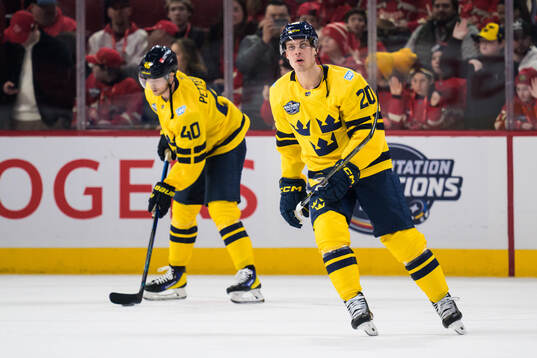 Joel Eriksson Ek of Sweden at warm-up