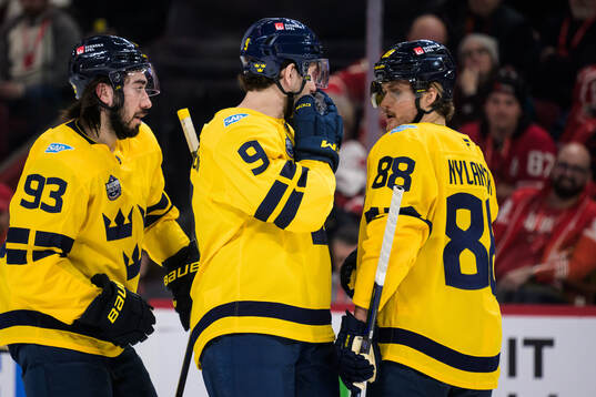 Mika Zibanejad, Filip Forsberg and William Nylander of