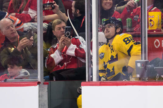William Nylander of Sweden in the penalty box