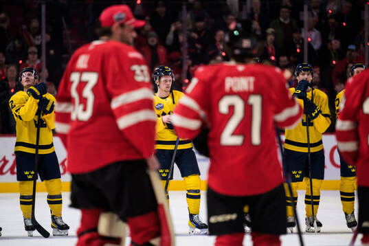Gustav Nyquist, Lucas Raymond and Gustav Forsling of Sweden