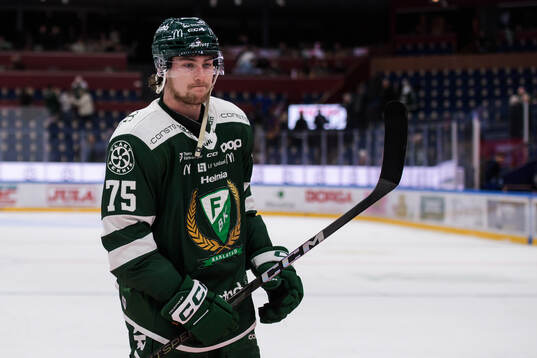 Färjestads Jeremy Salvas Groleau deppar