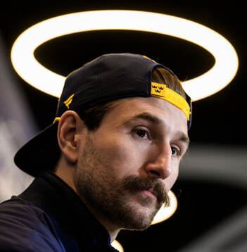 Filip Forsberg of Sweden at a press event