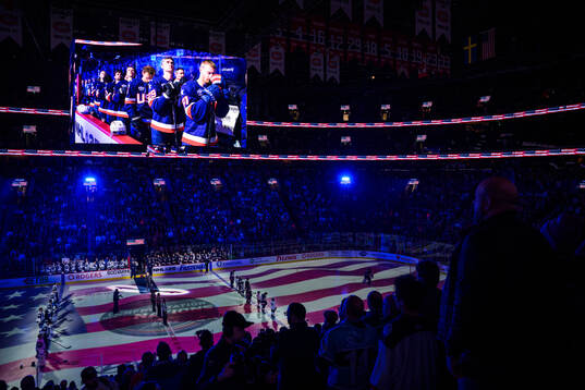 The national anthem of USA is being performed