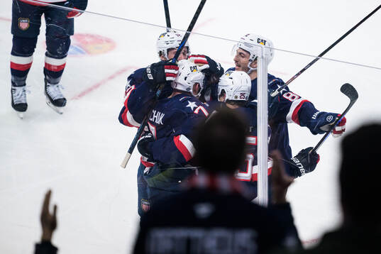 Matt Boldy, Brady Tkachuk, Charlie McAvoy and Zach Werenski