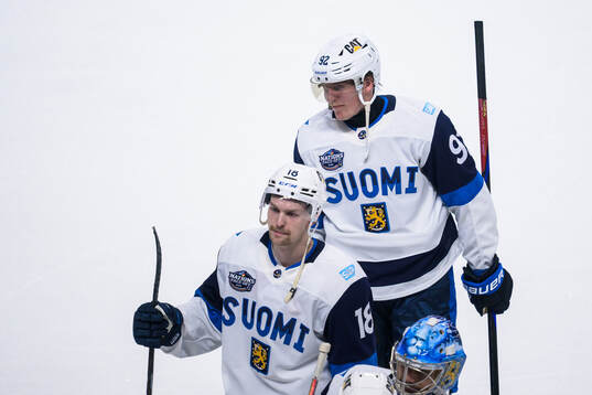 Patrik Laine of Finland looks dejected