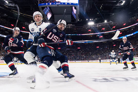 Mikko Rantanen of Finland and Auston Matthews of USA