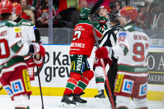 Frölundas Henrik Tömmernes och Modos Mikkel Aagaard