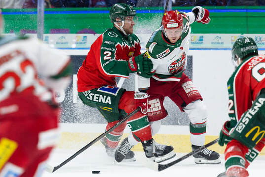 Frölundas Christian Folin och Modos Mikkel Aagaard
