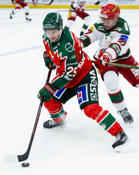 Frölundas Arttu Ruotsalainen och Modos Mattias Norlinder