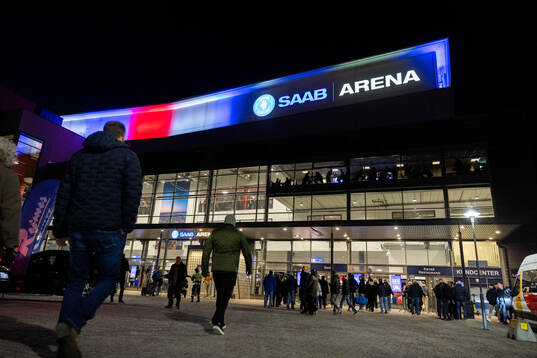 Exteriör vy av Saab Arena