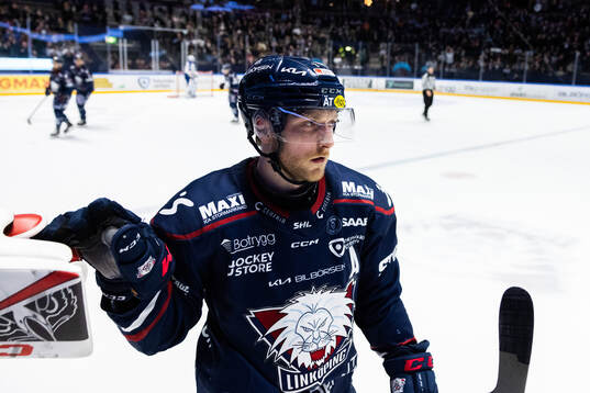 Linköpings Linus Hultström jublar