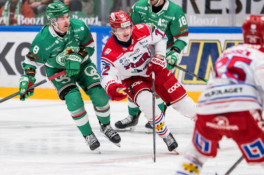 Rögles Linus Sandin och Timrås Erik Walli Walterholm