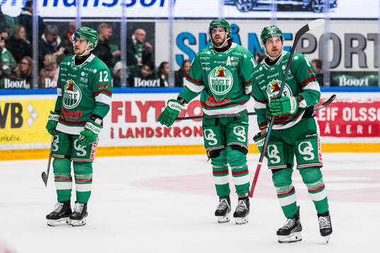 Rögles Brady Ferguson, Dennis Everberg och Linus Sandin