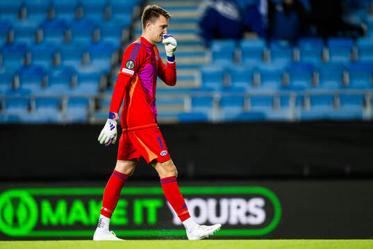 Jacob Karlstrøm of Molde looks dejected the UEFA Europa