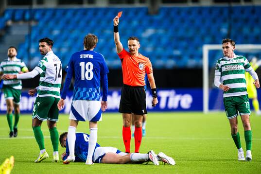 Valdemar Lund of Molde looks dejected