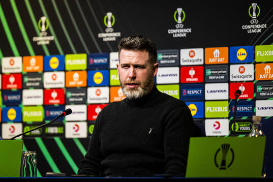 Stephen Bradley, head coach of Shamrock Rovers, at a press