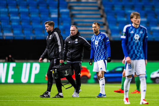 Magnus Wolff Eikrem of Molde looks dejected