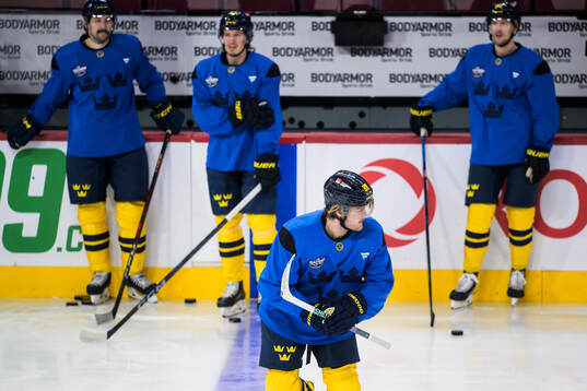 William Nylander of Sweden at a practice session
