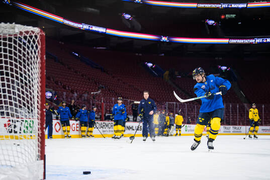 William Nylander of Sweden at a practice session