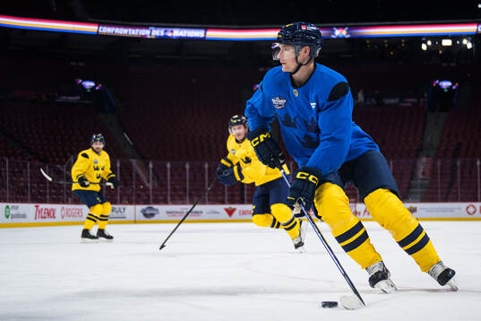 Gustav Forsling of Sweden at a practice session