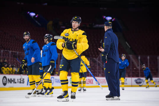 Jesper Bratt of Sweden at a practice session