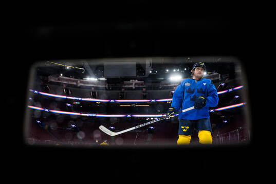 William Nylander of Sweden at a practice session