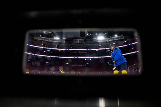 William Nylander of Sweden at a practice session