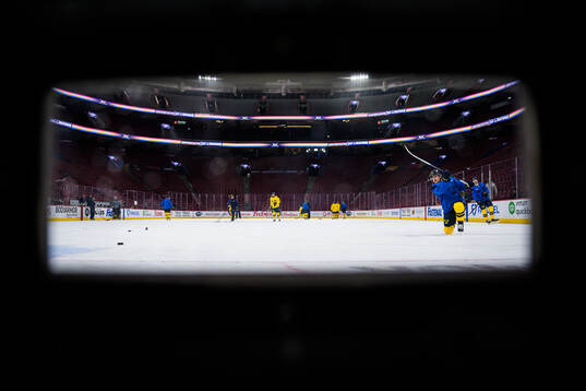 William Nylander of Sweden at a practice session