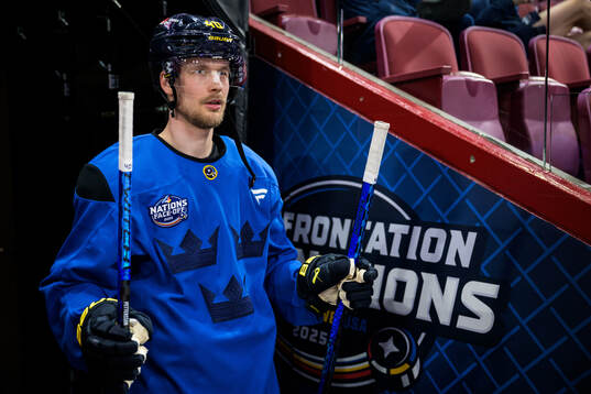 Elias Pettersson of Sweden at a practice session